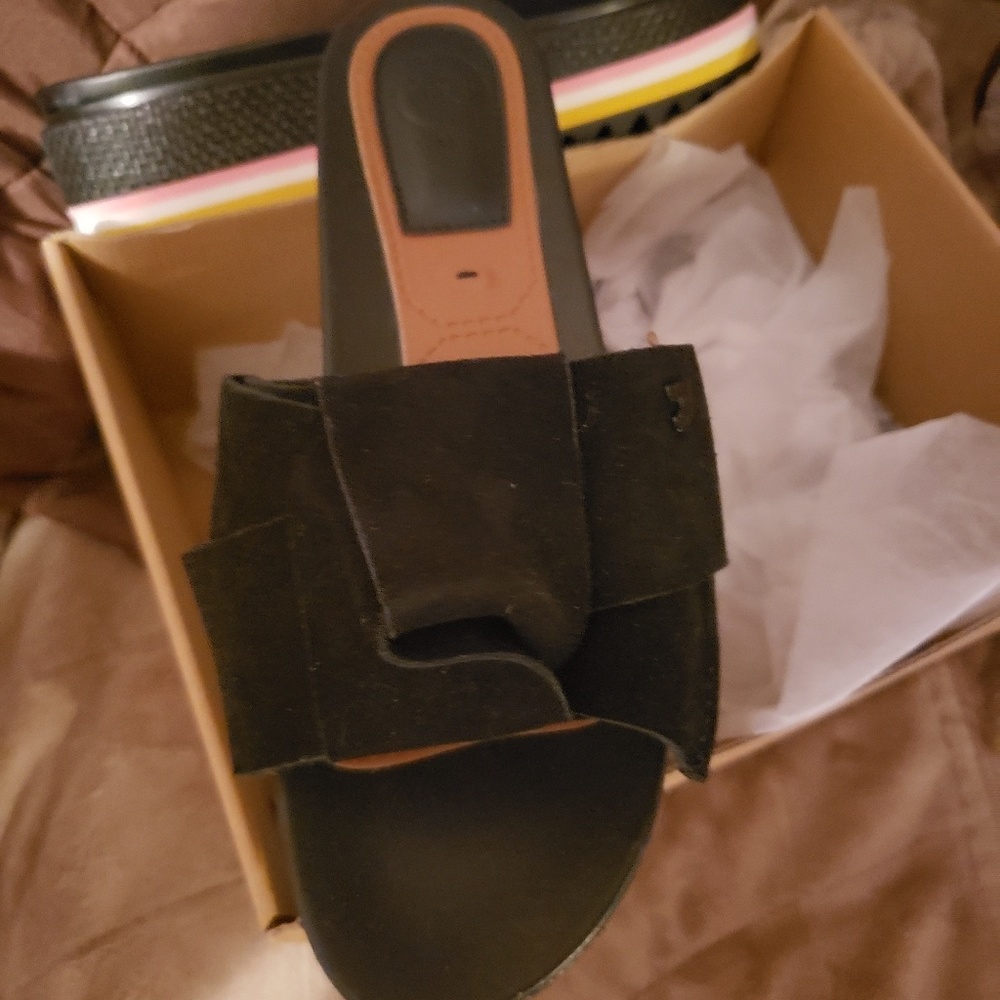Black wedge sandles